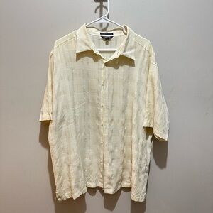 John Elliott Cream Casual Button Down Shirt